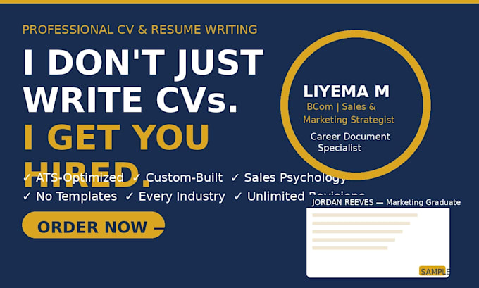 write a compelling ats optimized CV and resume