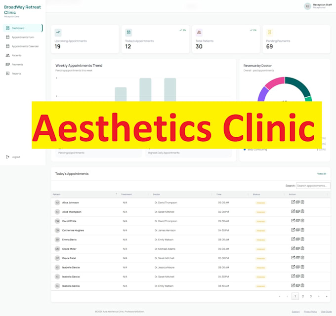 deploy an aesthetics clinic management system