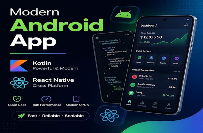 build a modern android app using kotlin or react native