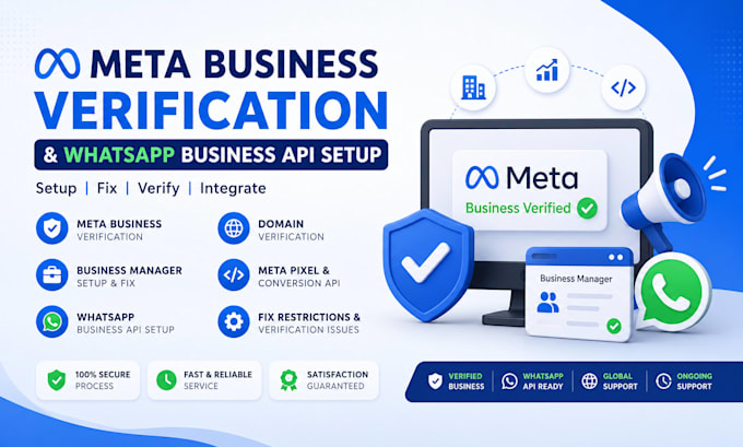 fix meta business verification and setup whatsapp business API