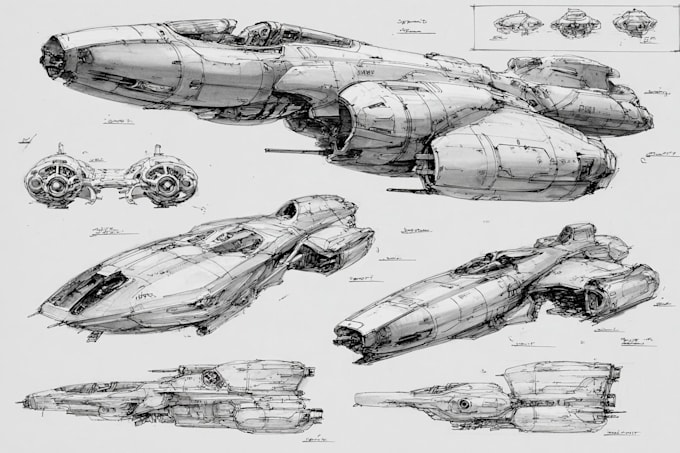 create high quality concept art for spacecraft vehicles and spaceships