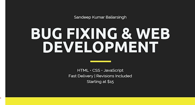 fix bugs and build responsive websites