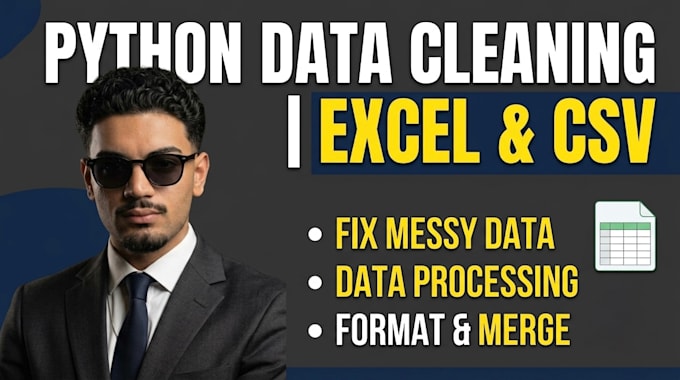 clean, fix, and format your messy excel or CSV data using python