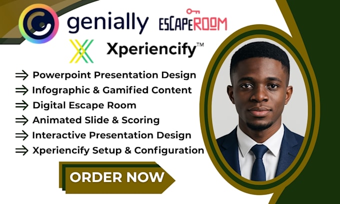 create genially escape room, gamification and xperiencify courses for learning