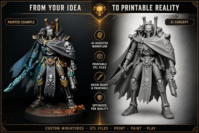 create a custom printable 3d miniature