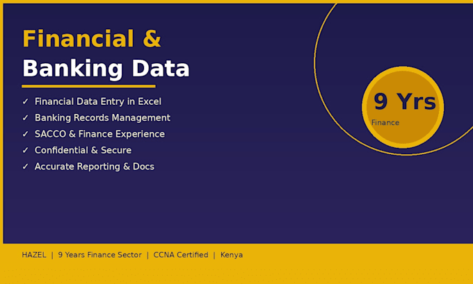 do accurate financial and banking data entry in excel