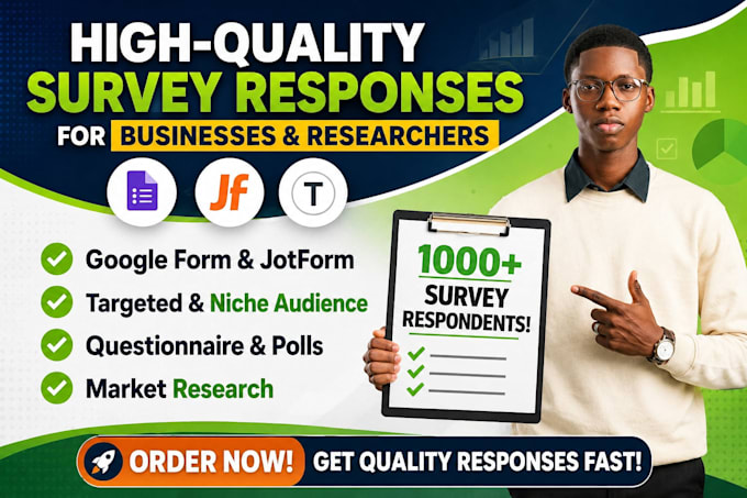 conduct online survey, questionnaire, google form typeform for targeted response