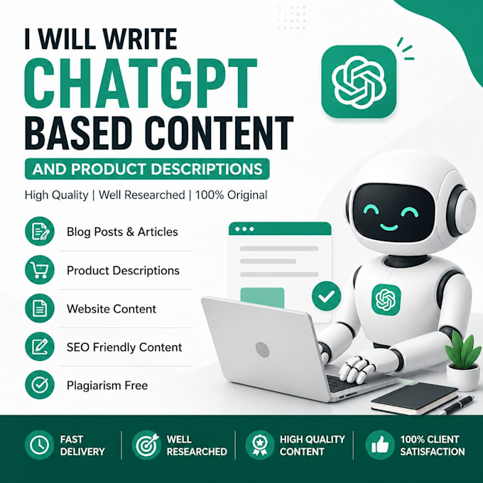 write chatgpt based content and product description