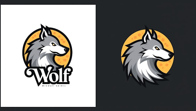 do unique wolf logo design for your brand