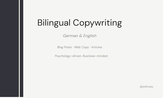 write engaging blog posts and web copy in english and german