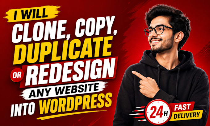 clone, copy, duplicate or redesign any website into wordpress