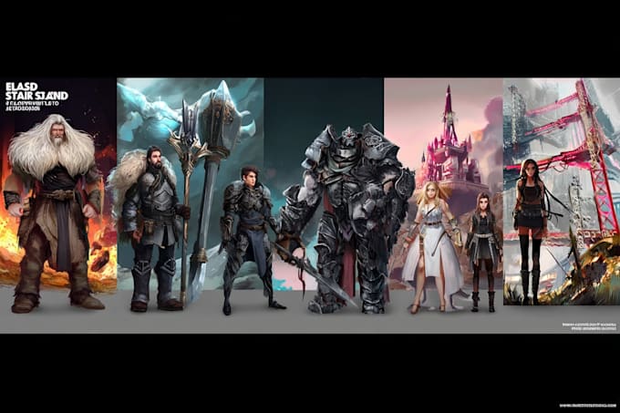 create video game character art in any style