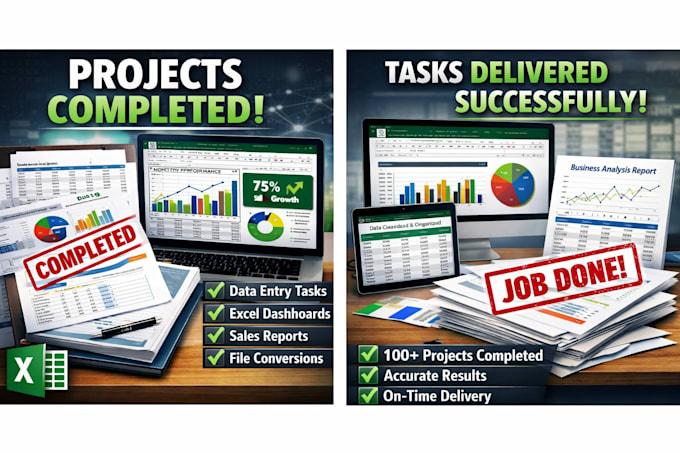 provide accurate data entry and professional excel services