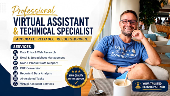 be personal virtual assistant for data entry and more