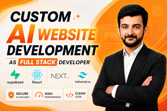 do custom ai website development as full stack developer