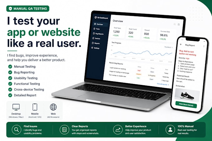 test your app or website and report bugs