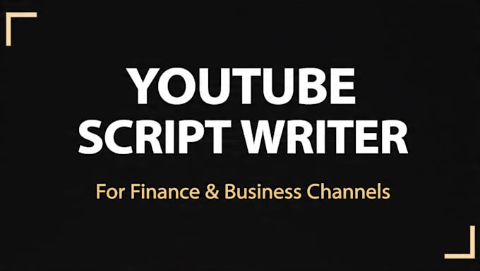write a viral youtube script for finance or business channels