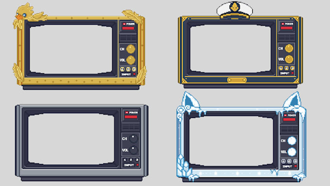 create custom animated stream overlays in retro pixel art