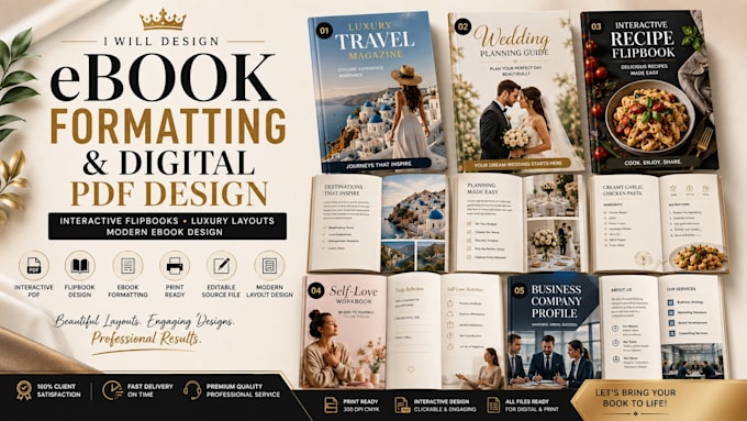 format ebook, design interactive flipbook and digital workbook layout design