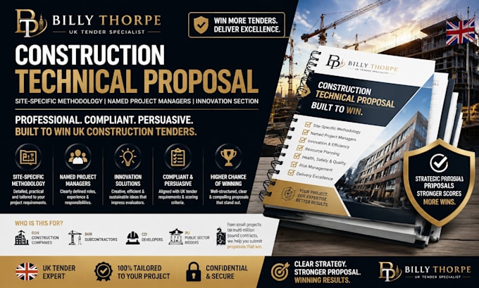 write winning UK construction tender proposals named project managers innovation