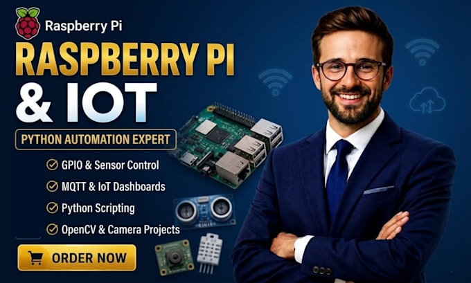 develop respberry pi and iot automation solution using python