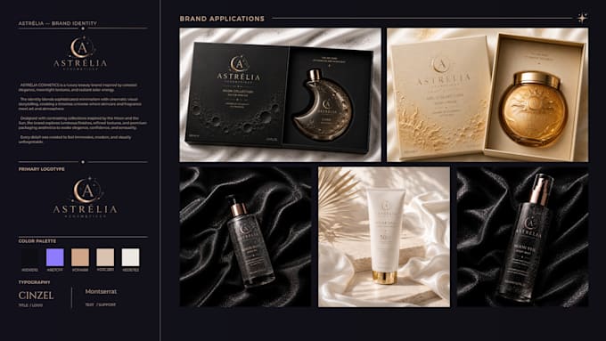 create a luxury cosmetic brand identity