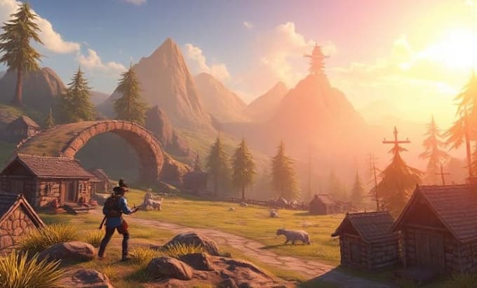 design immersive 3d game environments, level designs, and VR or ar worlds