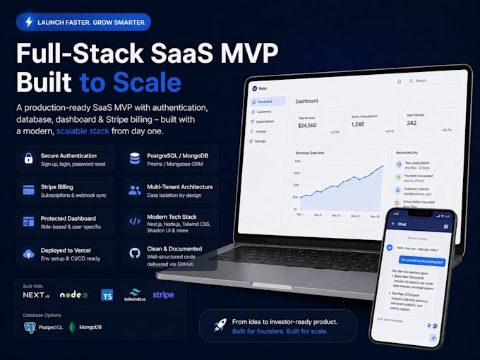 build a full stack saas mvp with nextjs and stripe billing