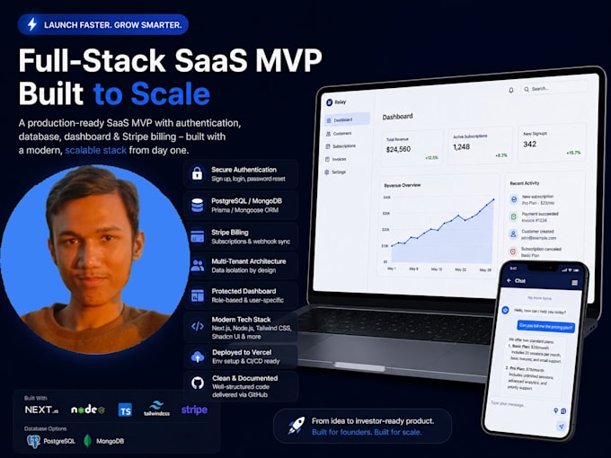 build a full stack saas mvp with nextjs and stripe billing