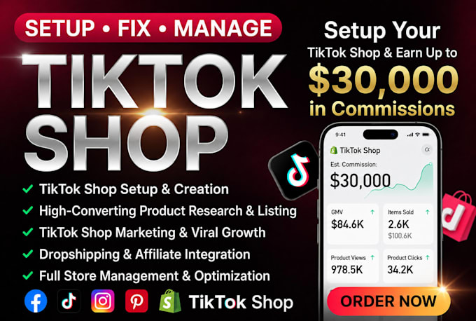 setup a profitable tiktok shop tik tok dropshipping
