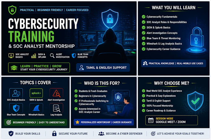 provide cybersecurity training and soc analyst mentorship