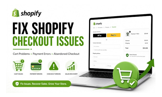 fix shopify checkout abandonment cart problems and payment issues