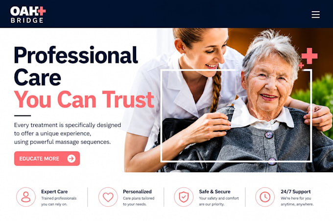design home care and nursing wordpress website