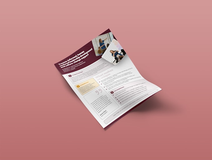 design a meaningful one pager in canva or adobe illustrator