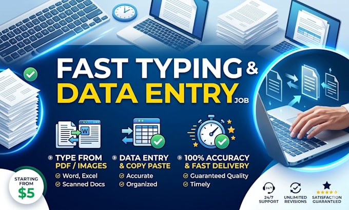 data entry typing work