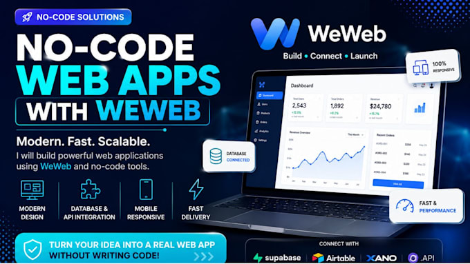 build a modern web app using weweb and no code tools