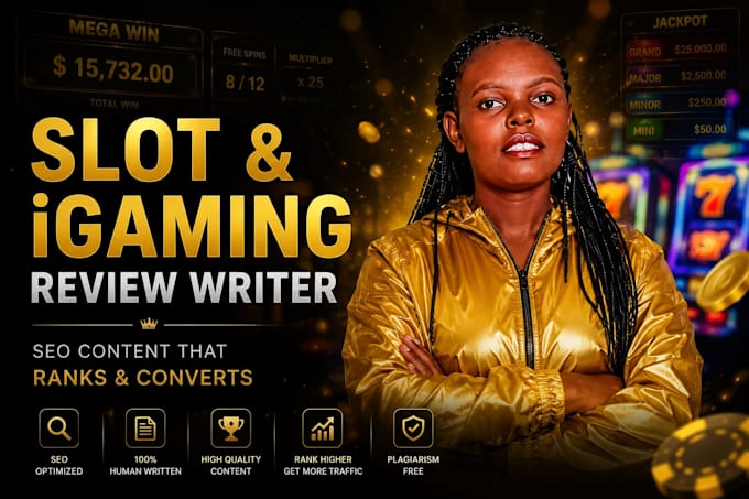 write high quality slots and igaming review SEO articles