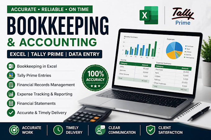 do bookkeeping in excel and maintain financial records