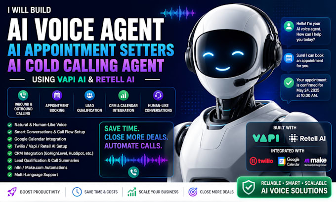 build ai voice agent ai appointment setters ai cold calling agent vapi retell ai