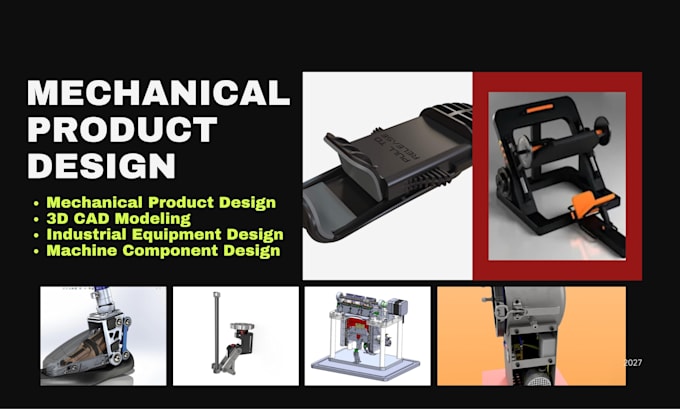 create mechanical product design, mechanical engineer and industrial equipments
