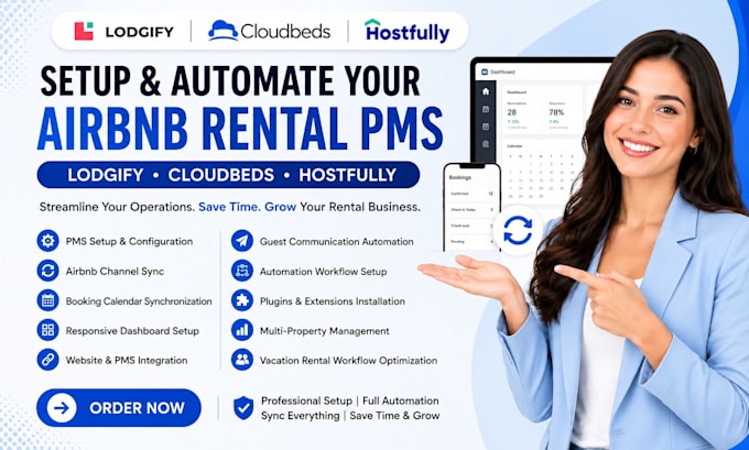 setup lodgify cloudbeds hostfully automation sync dashboard airbnb rental pms