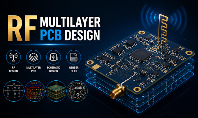 Design rf multilayer pcb schematic layout antenna altium manufacturer ...