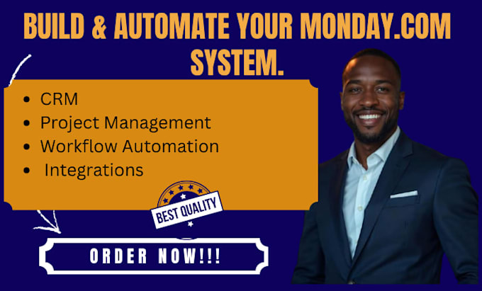 setup monday com crm, project management automation and integration