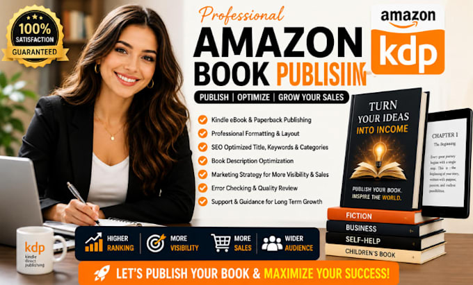do amazon kdp book publishing, interior book formatting and layout design kdp