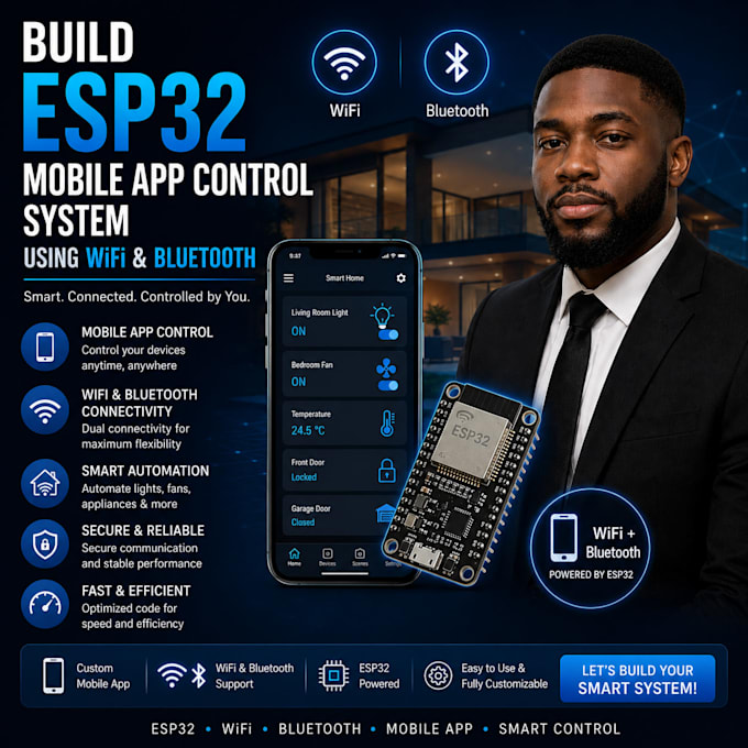 build esp32 mobile app control system using wifi and bluetooth