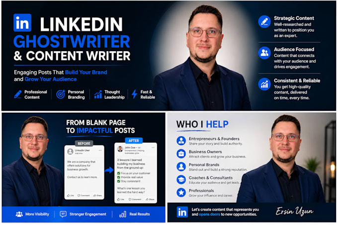 be your linkedin ghostwriter and content writer