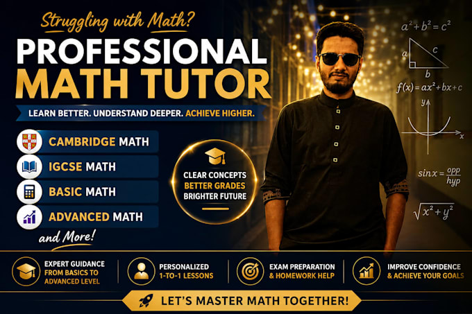 be your expert cambridge igcse and a level math tutor