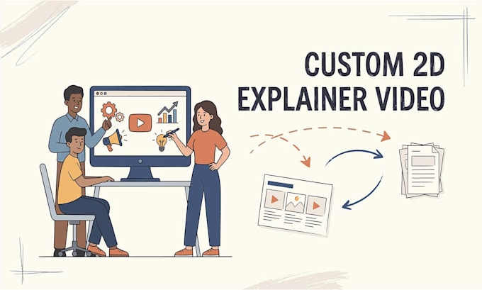 create custom 2d animated explainer video and motion graphics
