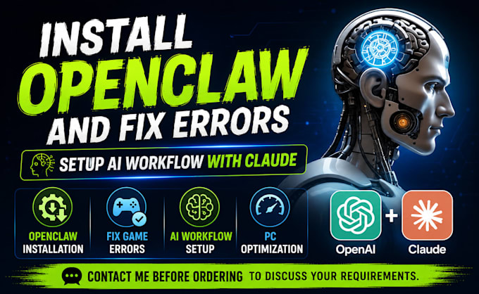 install openclaw ai fix openclaw errors setup ai workflow using claude ai n8n