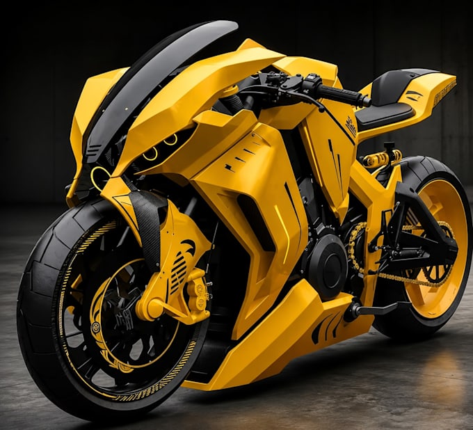 create realistic 3d motorcycle model rendering animation and 3d printing design